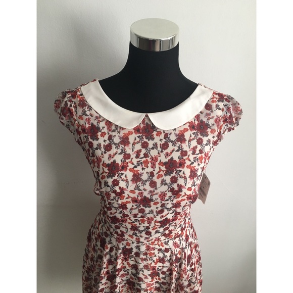 SOLD ✔️ NWT Poplin Collar Floral Dress from ZARA - Picture 2 of 8